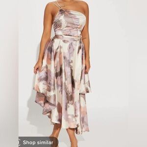 Emery satin midi dress